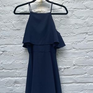 Scrappy navy aqua dress
